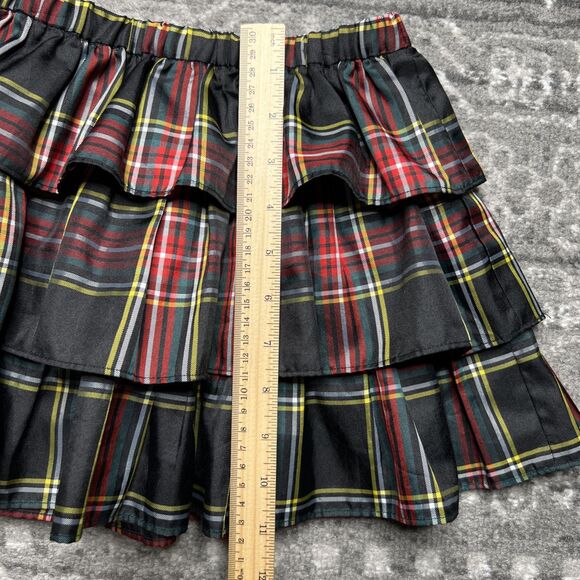 Crewcuts J. Crew Girls Stewart Tartan Plaid Ruffle Skirt Red Black Size XS - Picture 7 of 7